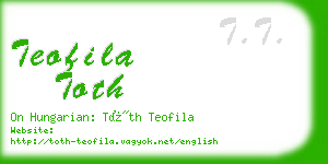 teofila toth business card
